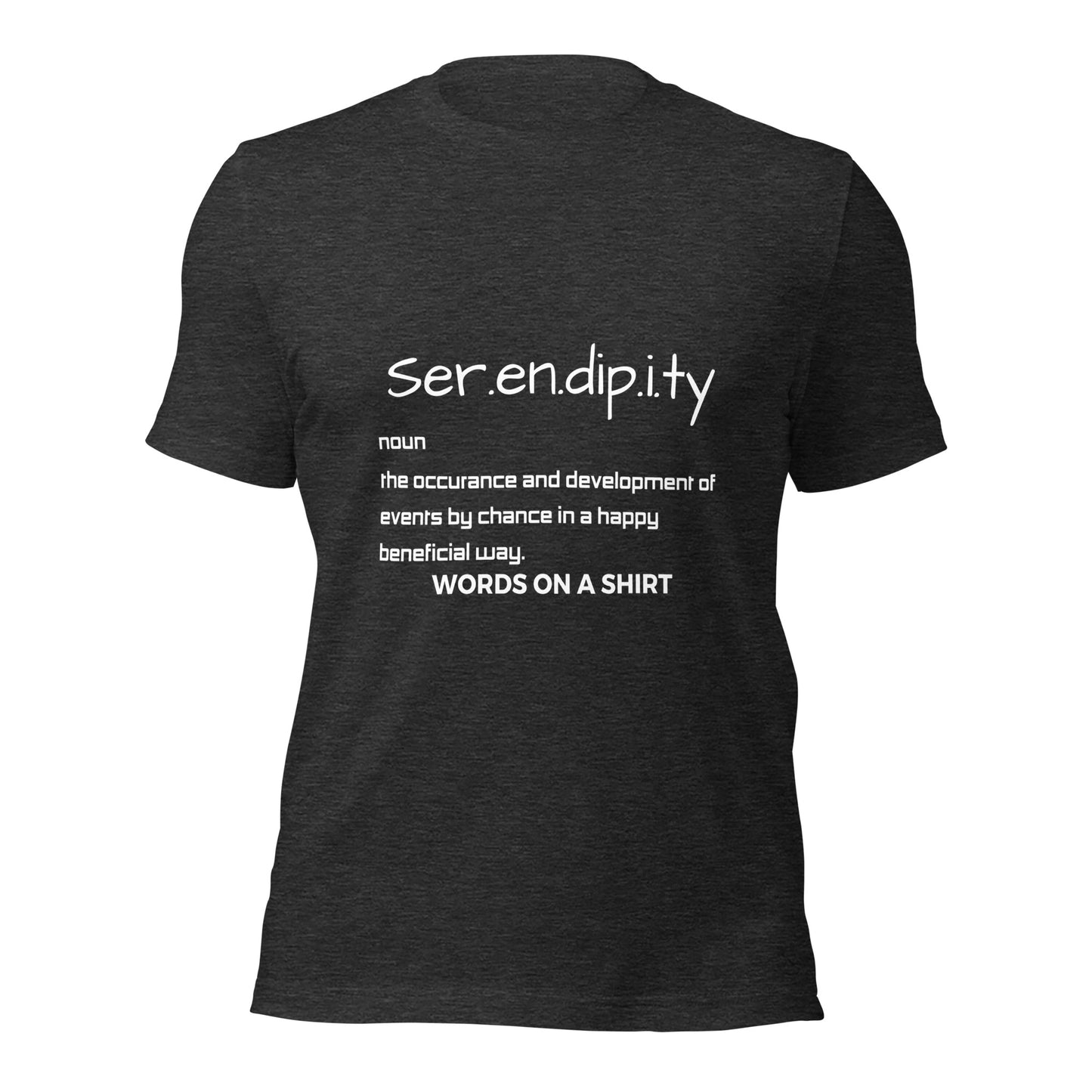 Why settle for anything less than the perfect tee? Our 100% cotton shirt is pre-shrunk and has side-seamed construction for the best fit ever. Sounds like serendipity, doesn't it?