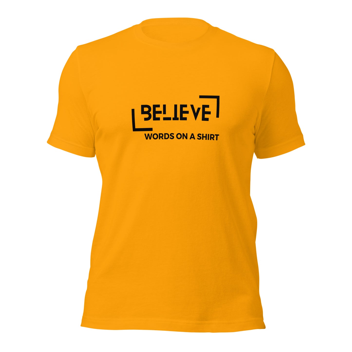 T-shirts are a dime a dozen, but this one stands out from the pack. It’s super soft, breathable, and has just the right amount of stretch. Need we say more? Believe!