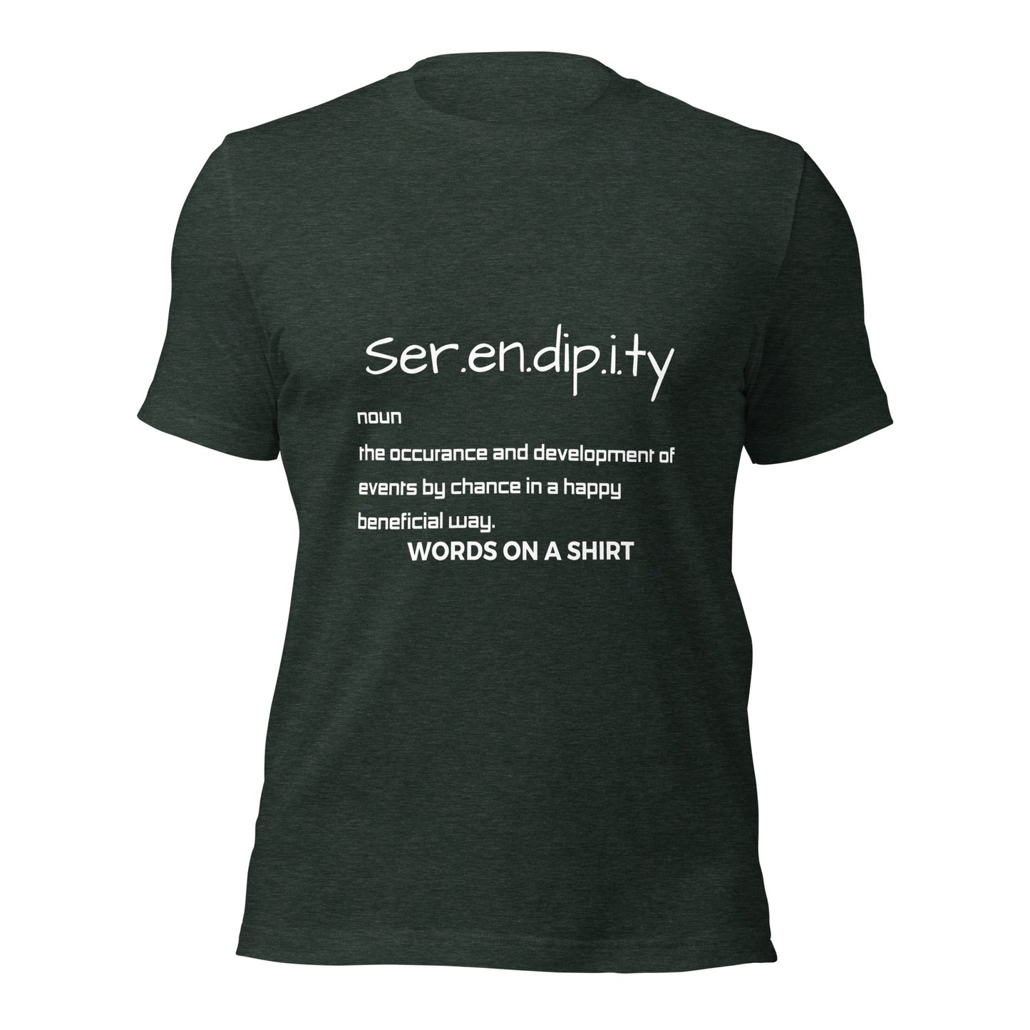 Why settle for anything less than the perfect tee? Our 100% cotton shirt is pre-shrunk and has side-seamed construction for the best fit ever. Sounds like serendipity, doesn't it?