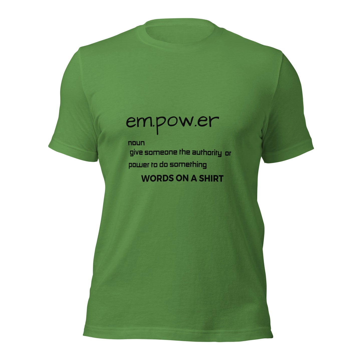Experience our premium 100% cotton t-shirt with pre-shrunk comfort and side-seamed precision that'll give you the perfect fit. Conquer with Empower Defined!