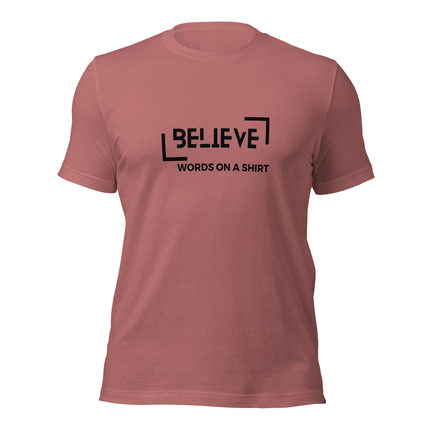 T-shirts are a dime a dozen, but this one stands out from the pack. It’s super soft, breathable, and has just the right amount of stretch. Need we say more? Believe!