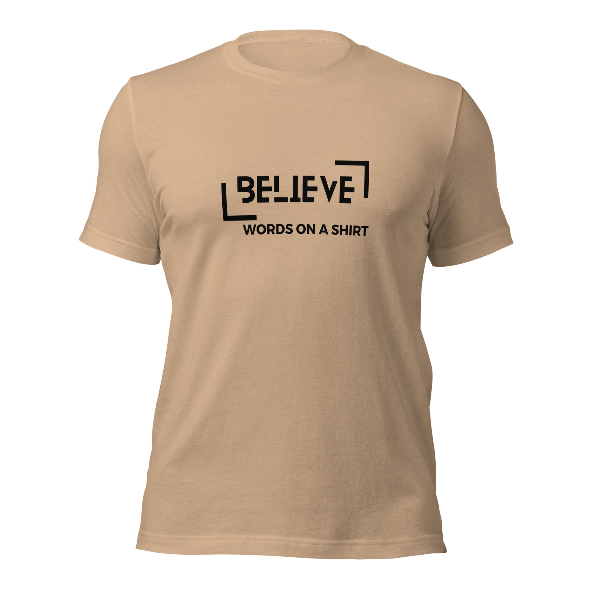 T-shirts are a dime a dozen, but this one stands out from the pack. It’s super soft, breathable, and has just the right amount of stretch. Need we say more? Believe!
