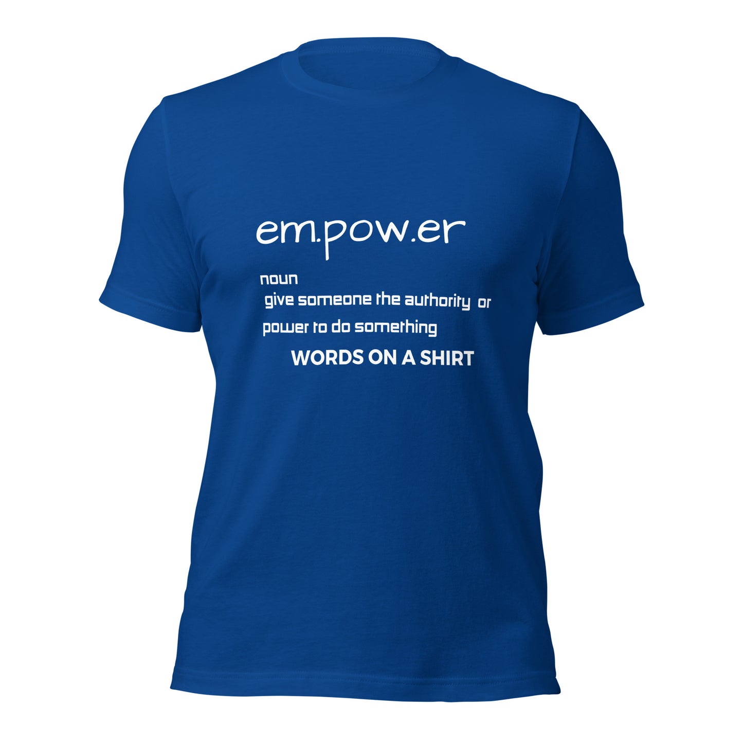 Experience our premium 100% cotton t-shirt with pre-shrunk comfort and side-seamed precision that'll give you the perfect fit. Conquer with Empower Defined!