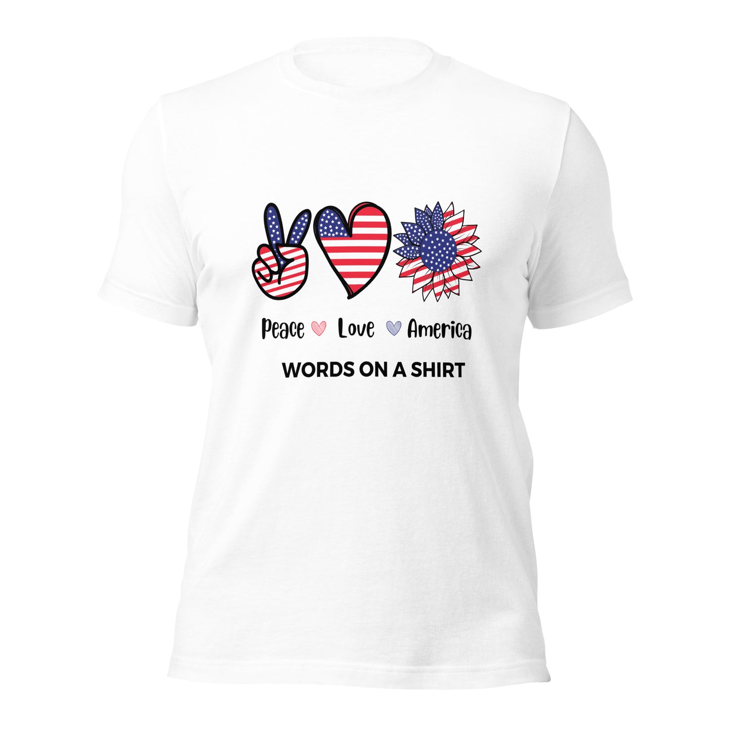 Unisex T-Shirt-Peace Love America