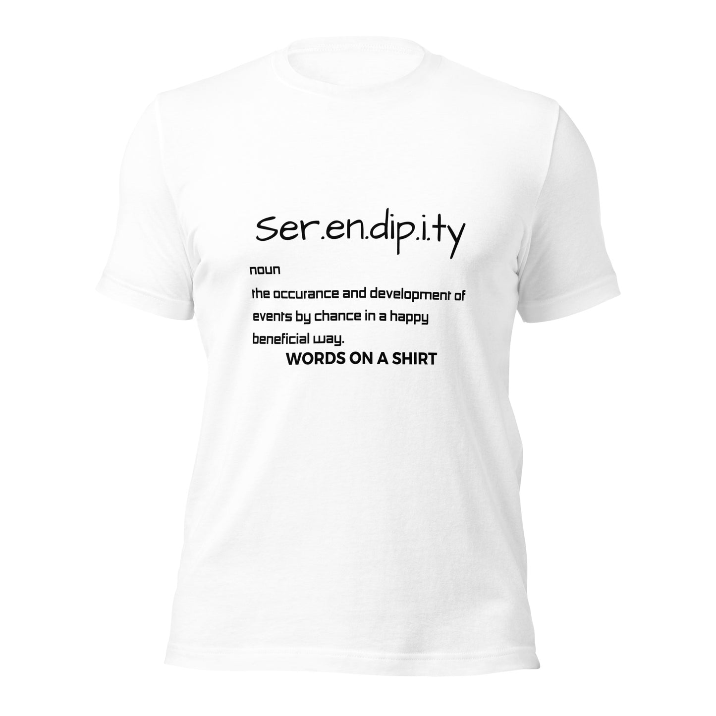 Why settle for anything less than the perfect tee? Our 100% cotton shirt is pre-shrunk and has side-seamed construction for the best fit ever. Sounds like serendipity, doesn't it?