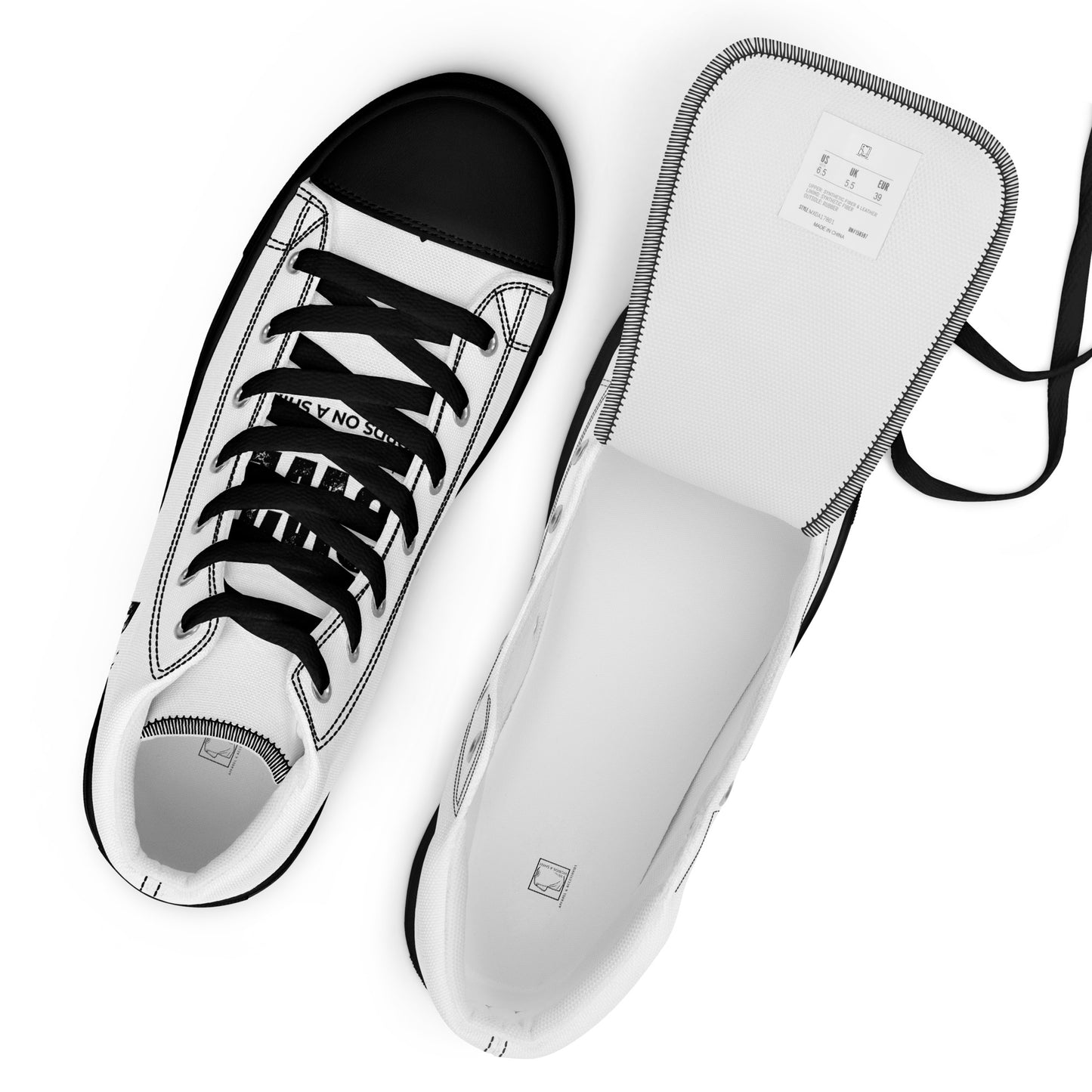 Slip on these canvas high-top sneakers and feel the power! Not only are they fashionable, but they also provide comfort for your feet. With the iconic quote "You Had The Power All Along My Dear" from the Wizard of Oz printed on the sneaker, you'll stand out in style and wit.