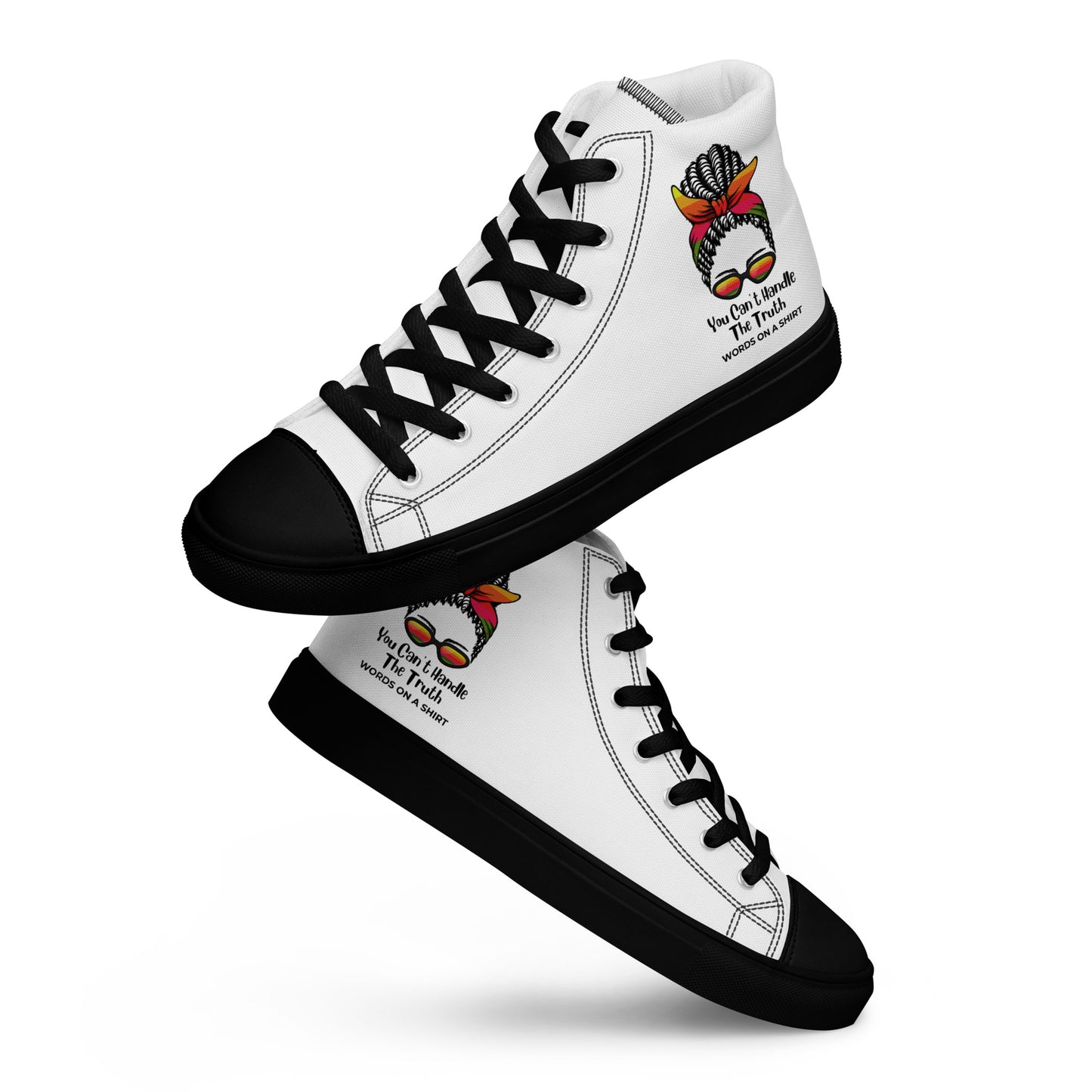Give your feet some love with these timeless, trendy high top canvas kicks that will spice up your closet. The iconic quote- "You can't handle the truth."