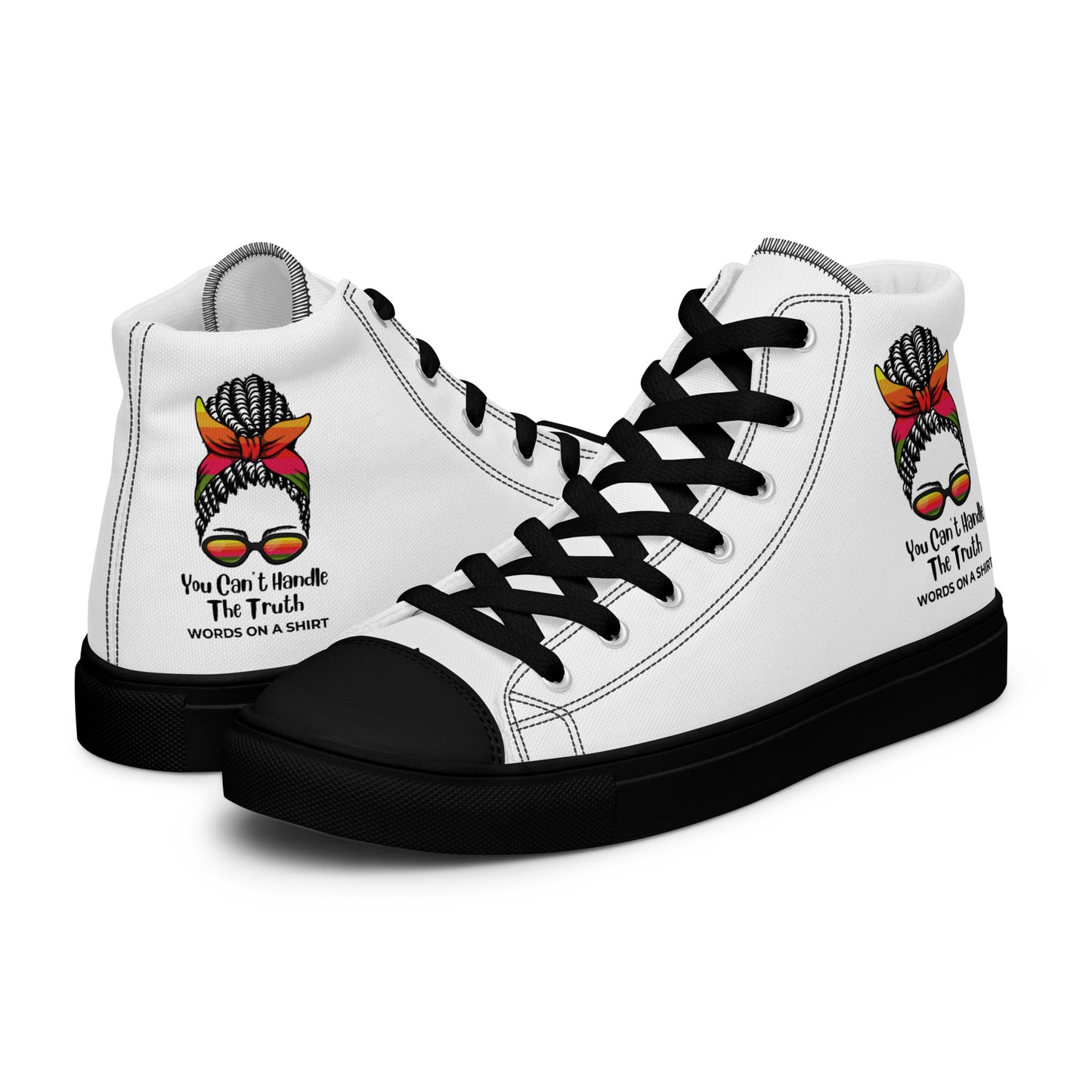 Give your feet some love with these timeless, trendy high top canvas kicks that will spice up your closet. The iconic quote- "You can't handle the truth."