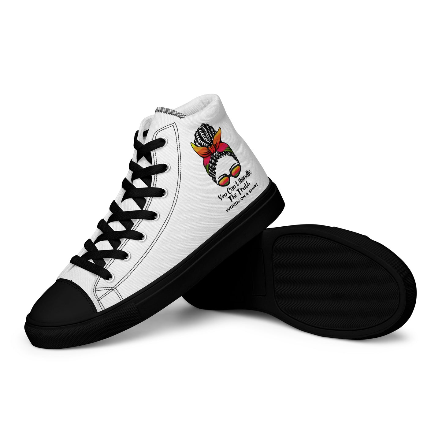 Give your feet some love with these timeless, trendy high top canvas kicks that will spice up your closet. The iconic quote- "You can't handle the truth."