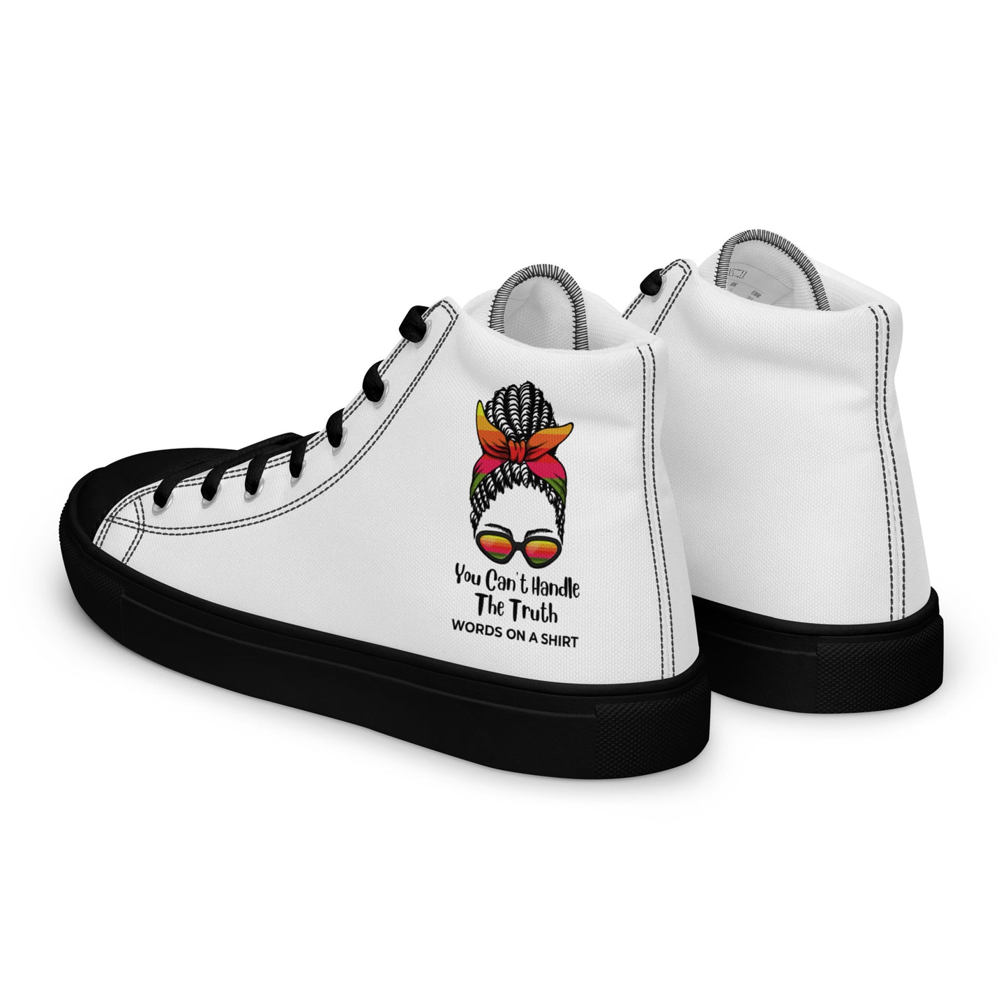 Give your feet some love with these timeless, trendy high top canvas kicks that will spice up your closet. The iconic quote- "You can't handle the truth."
