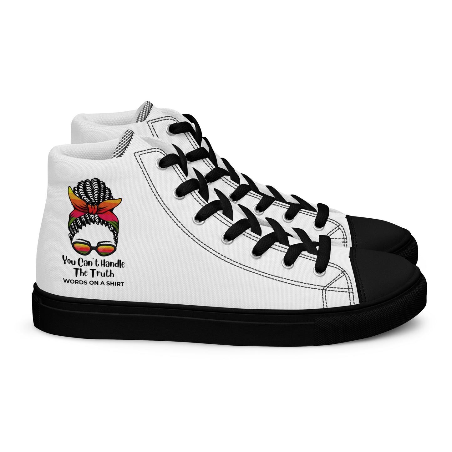 Give your feet some love with these timeless, trendy high top canvas kicks that will spice up your closet. The iconic quote- "You can't handle the truth."