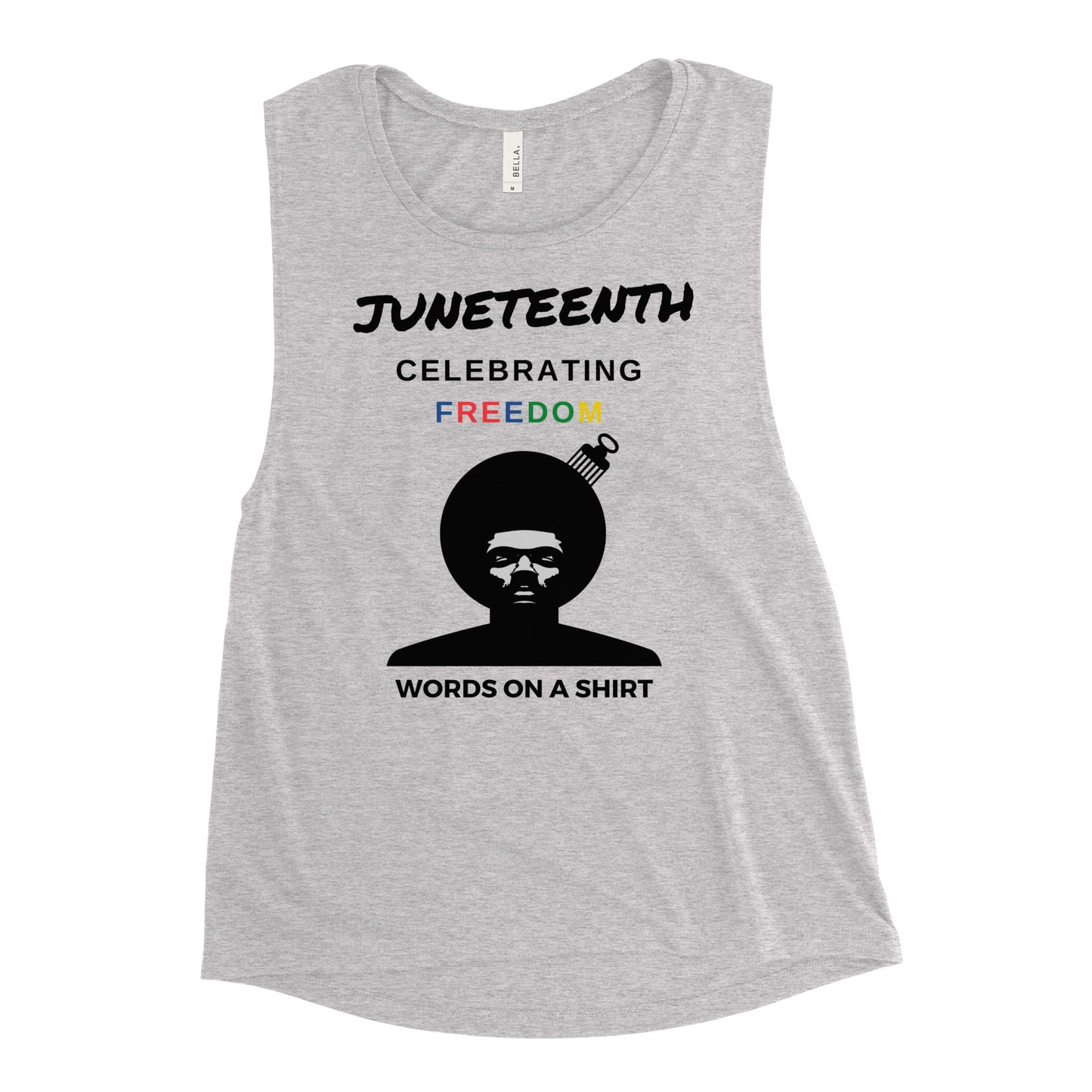 Women's Muscle Tank- Celebrating Juneteenth