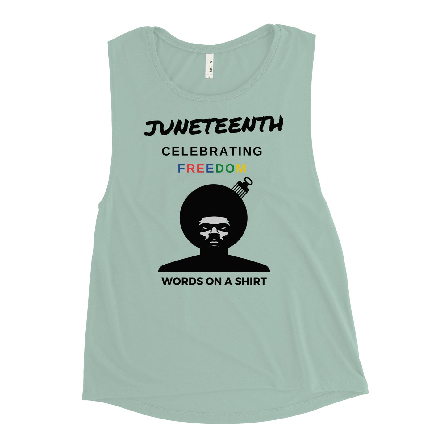 Women's Muscle Tank- Celebrating Juneteenth