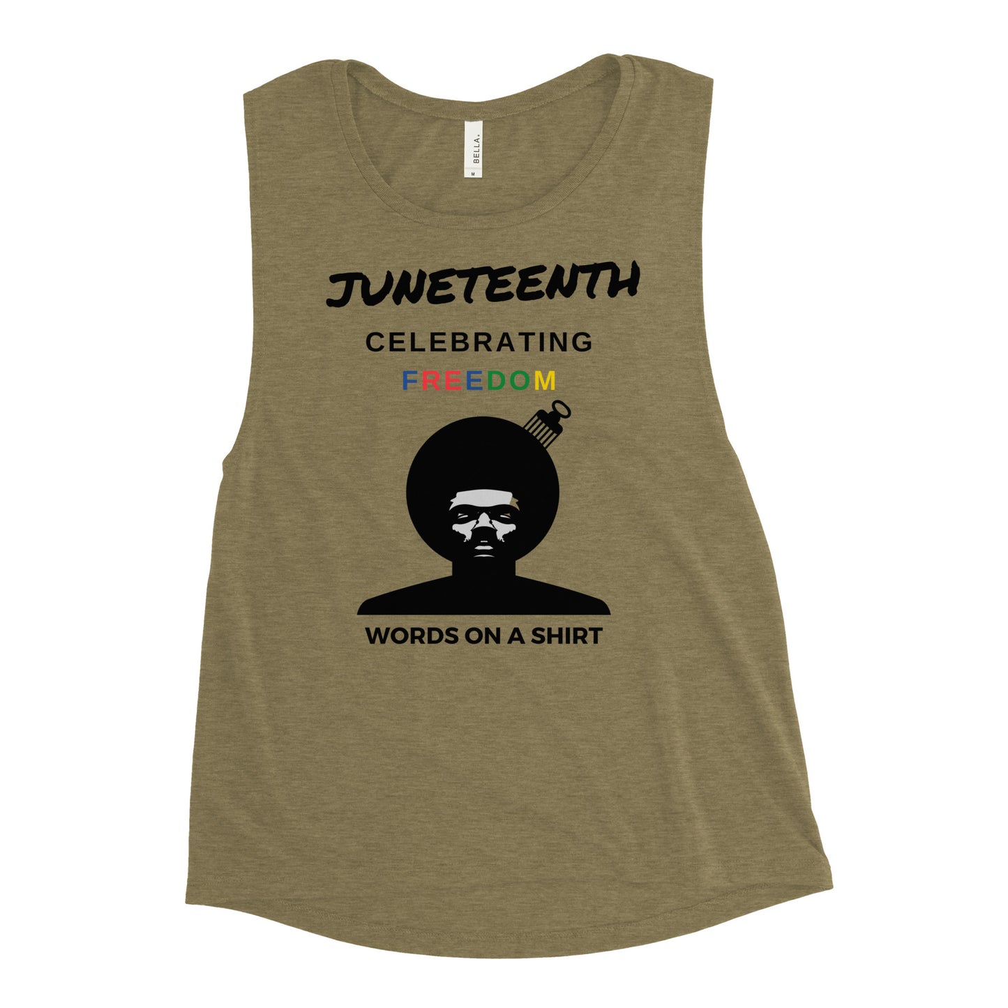 Women's Muscle Tank- Celebrating Juneteenth