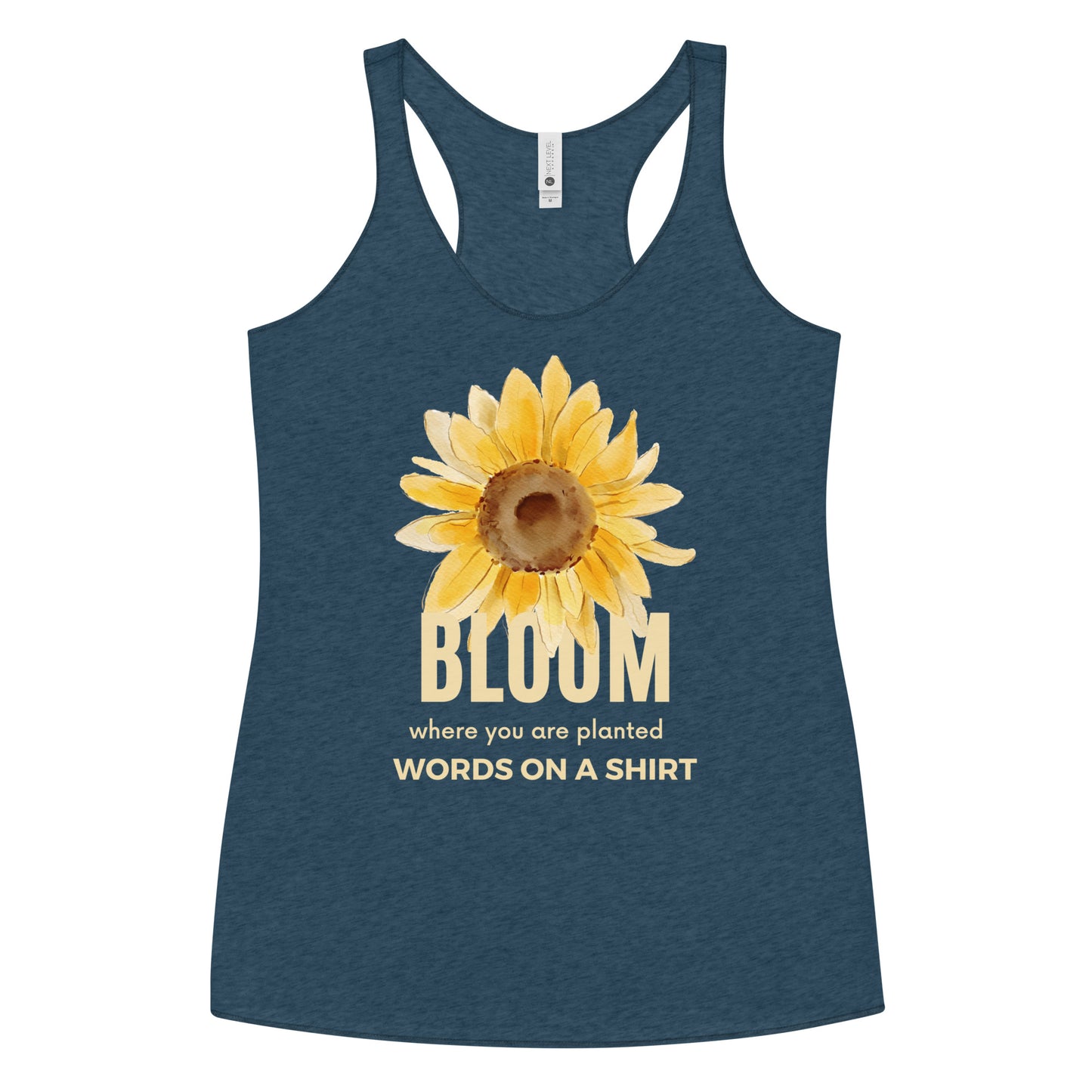 Shine brightly in this slim-fitting, super soft tank! Raw edge seams bring a touch of attitude, while the flattering cut encourages you to take a chance and Bloom Where You Are Planted!