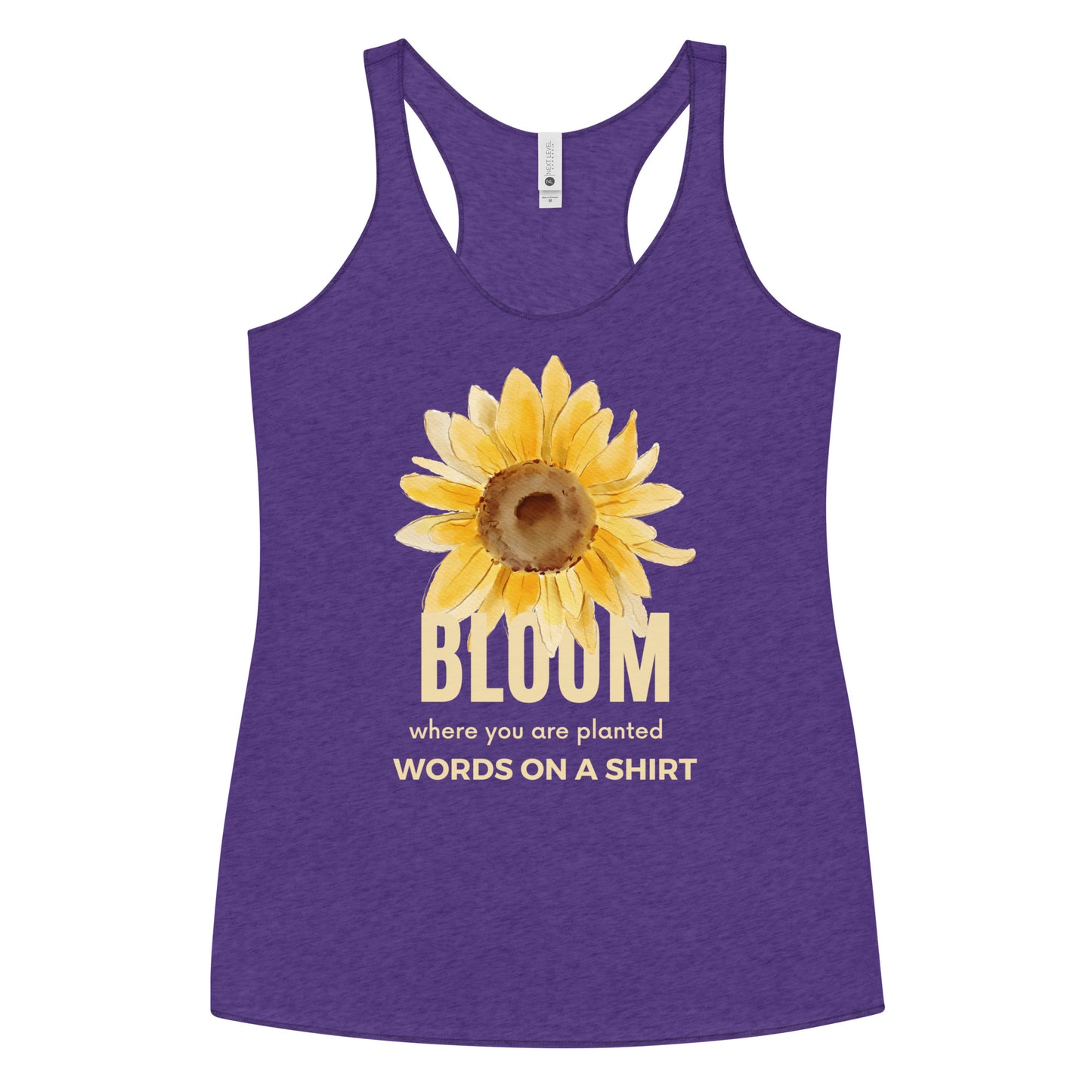 Shine brightly in this slim-fitting, super soft tank! Raw edge seams bring a touch of attitude, while the flattering cut encourages you to take a chance and Bloom Where You Are Planted!