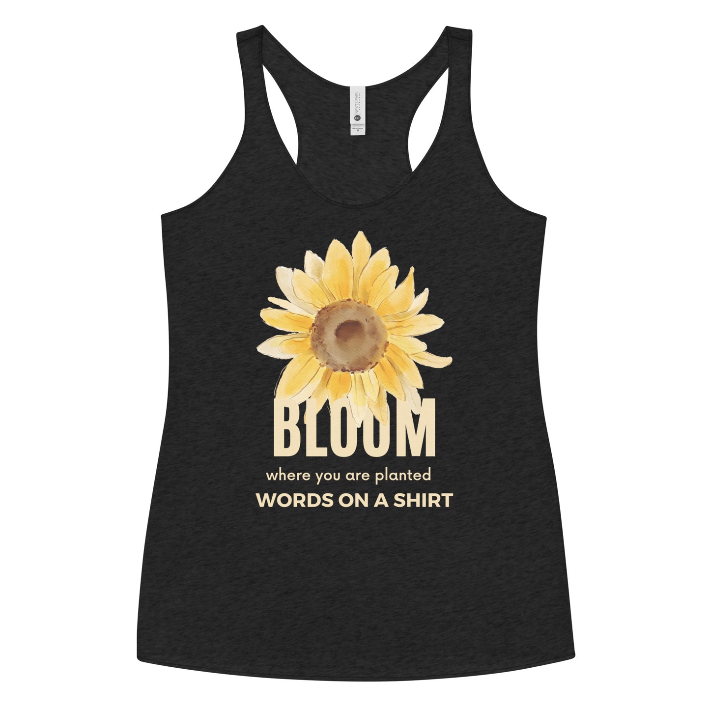 Shine brightly in this slim-fitting, super soft tank! Raw edge seams bring a touch of attitude, while the flattering cut encourages you to take a chance and Bloom Where You Are Planted!