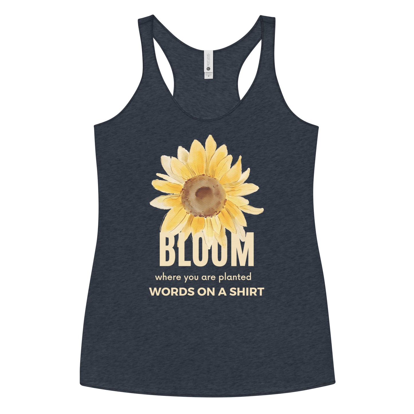 Shine brightly in this slim-fitting, super soft tank! Raw edge seams bring a touch of attitude, while the flattering cut encourages you to take a chance and Bloom Where You Are Planted!