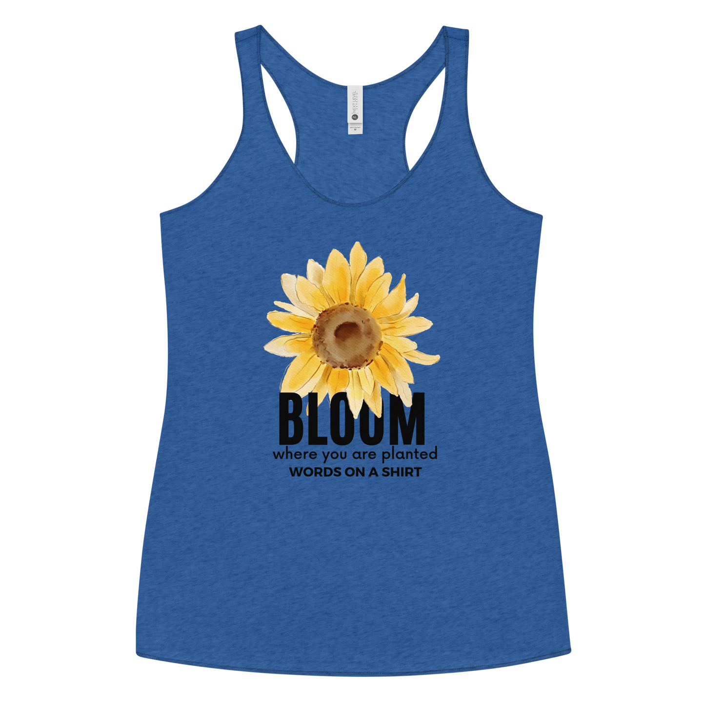 Shine brightly in this slim-fitting, super soft tank! Raw edge seams bring a touch of attitude, while the flattering cut encourages you to take a chance and Bloom Where You Are Planted!