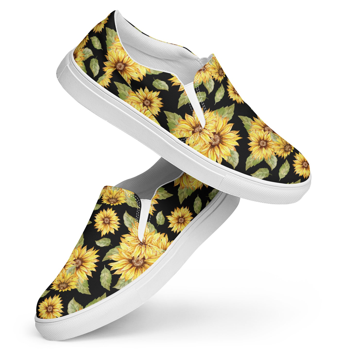 For a perfect blend of comfort and style, try these Women’s Slip-On Canvas Sneakers adorned with sunflowers from Words On A Shirt. With removable insoles and rubber outsoles, adjusting for the perfect fit has never been easier!