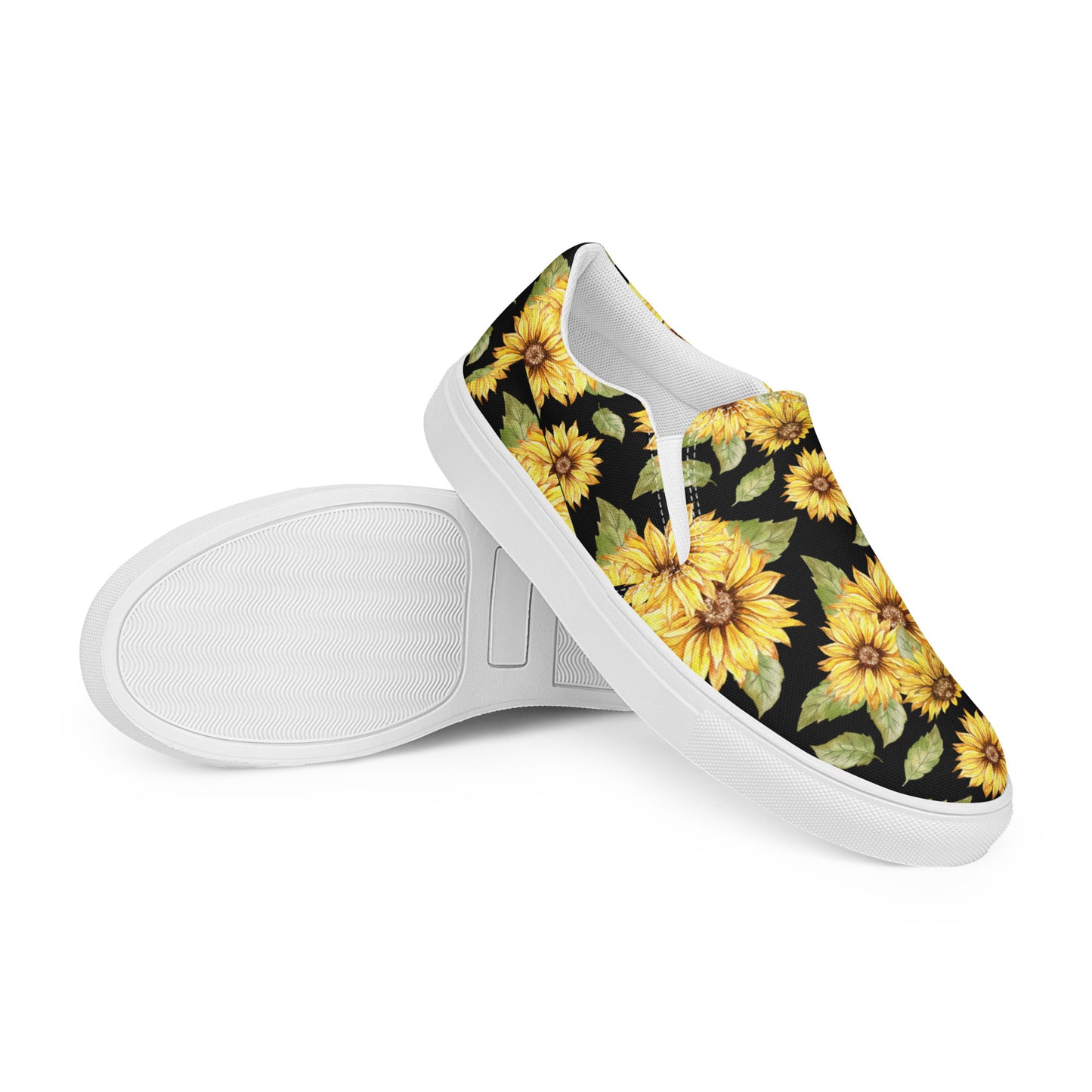 For a perfect blend of comfort and style, try these Women’s Slip-On Canvas Sneakers adorned with sunflowers from Words On A Shirt. With removable insoles and rubber outsoles, adjusting for the perfect fit has never been easier!