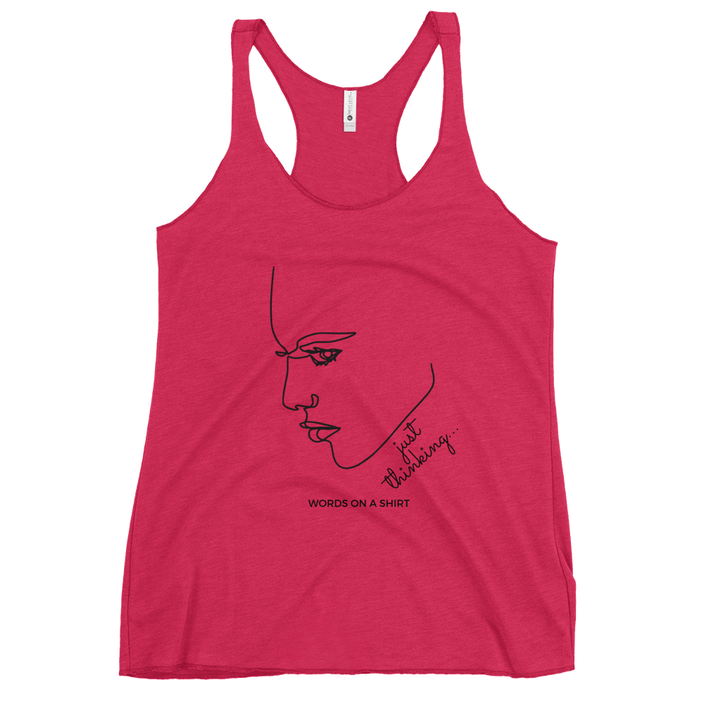 Women's Racerback Tank-Thinking Woman