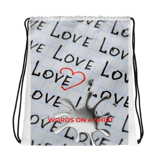 Express your adoration for bold designs and an active look with a hip drawstring bag. An absolute necessity for any workout, it doubles as both a knapsack with a drawstring fastening and slim, contrasting shoulder slings. All we want is love!