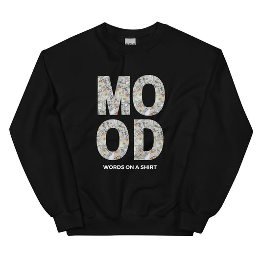 Get in the Money Mood with this cozy unisex sweatshirt! Perfect for staying warm and stylish in the colder months, it's made with pre-shrunk, air-jet spun yarn for a soft touch and reduced pilling. Fulfill all your money-making dreams in comfort and style.