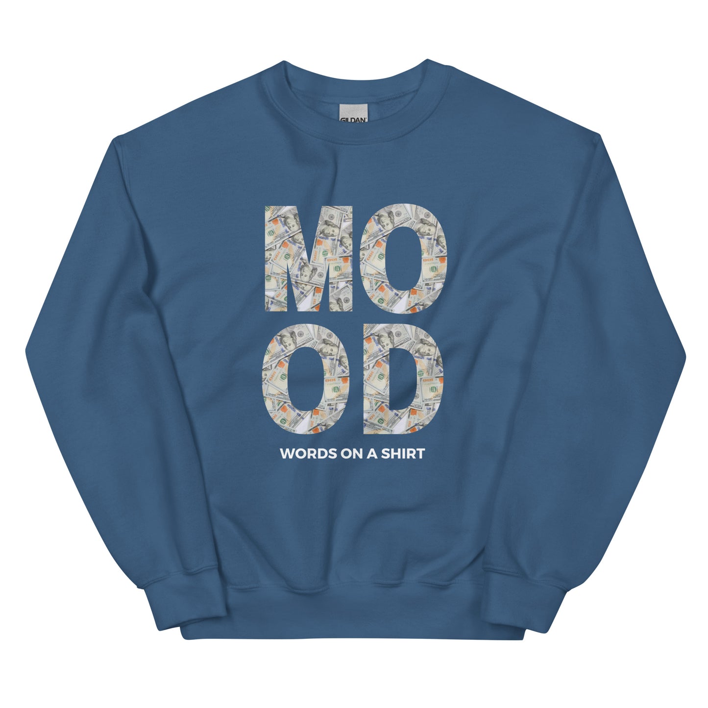 Get in the Money Mood with this cozy unisex sweatshirt! Perfect for staying warm and stylish in the colder months, it's made with pre-shrunk, air-jet spun yarn for a soft touch and reduced pilling. Fulfill all your money-making dreams in comfort and style.