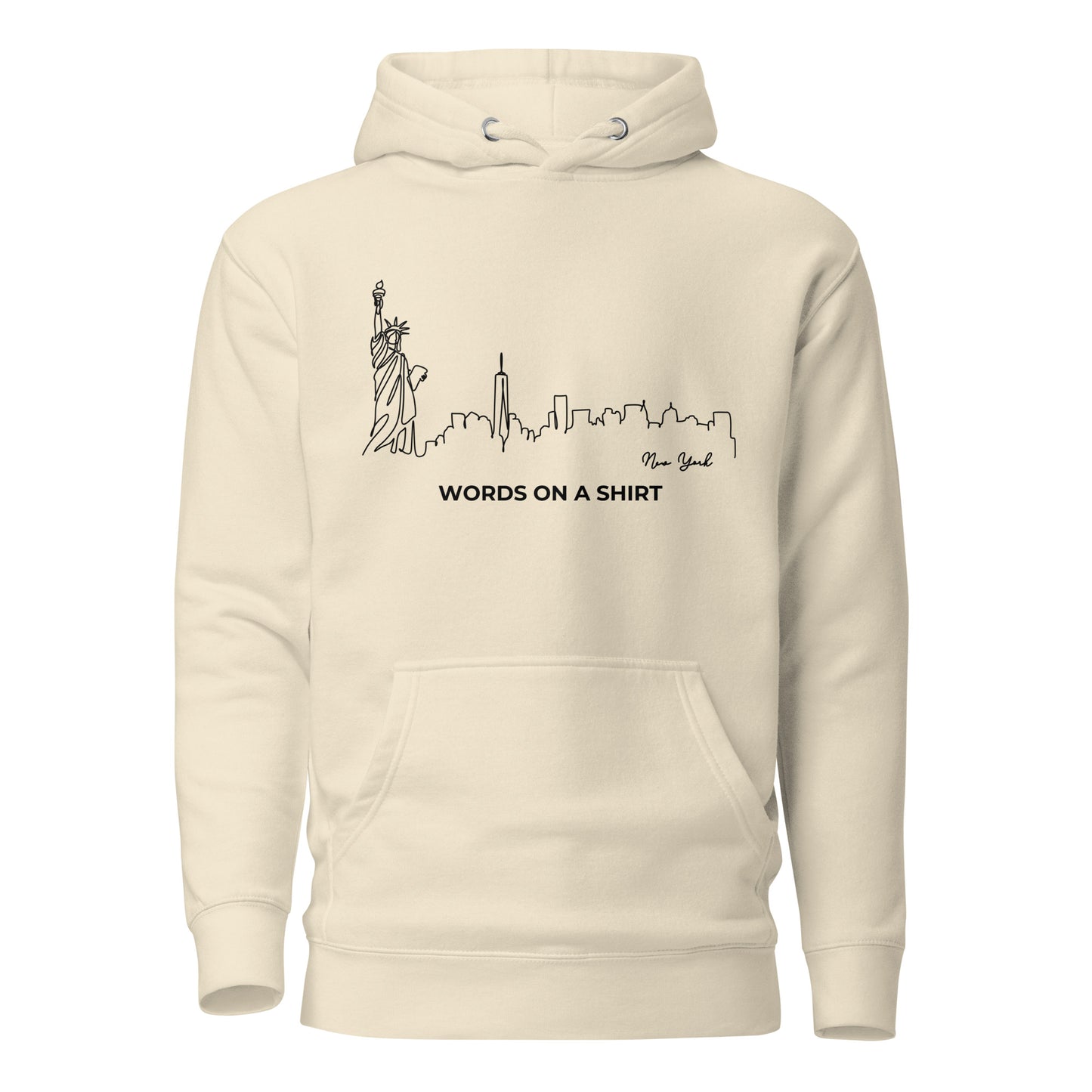 Ready to stun? Made with top-notch cotton, a cozy hood, and a front pocket, this hoodie elevates your style game. Not to mention, the design features the iconic New York Skyline.