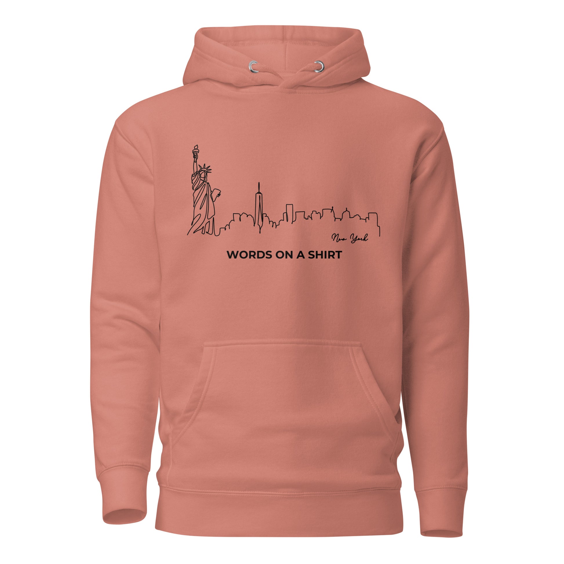 Ready to stun? Made with top-notch cotton, a cozy hood, and a front pocket, this hoodie elevates your style game. Not to mention, the design features the iconic New York Skyline.