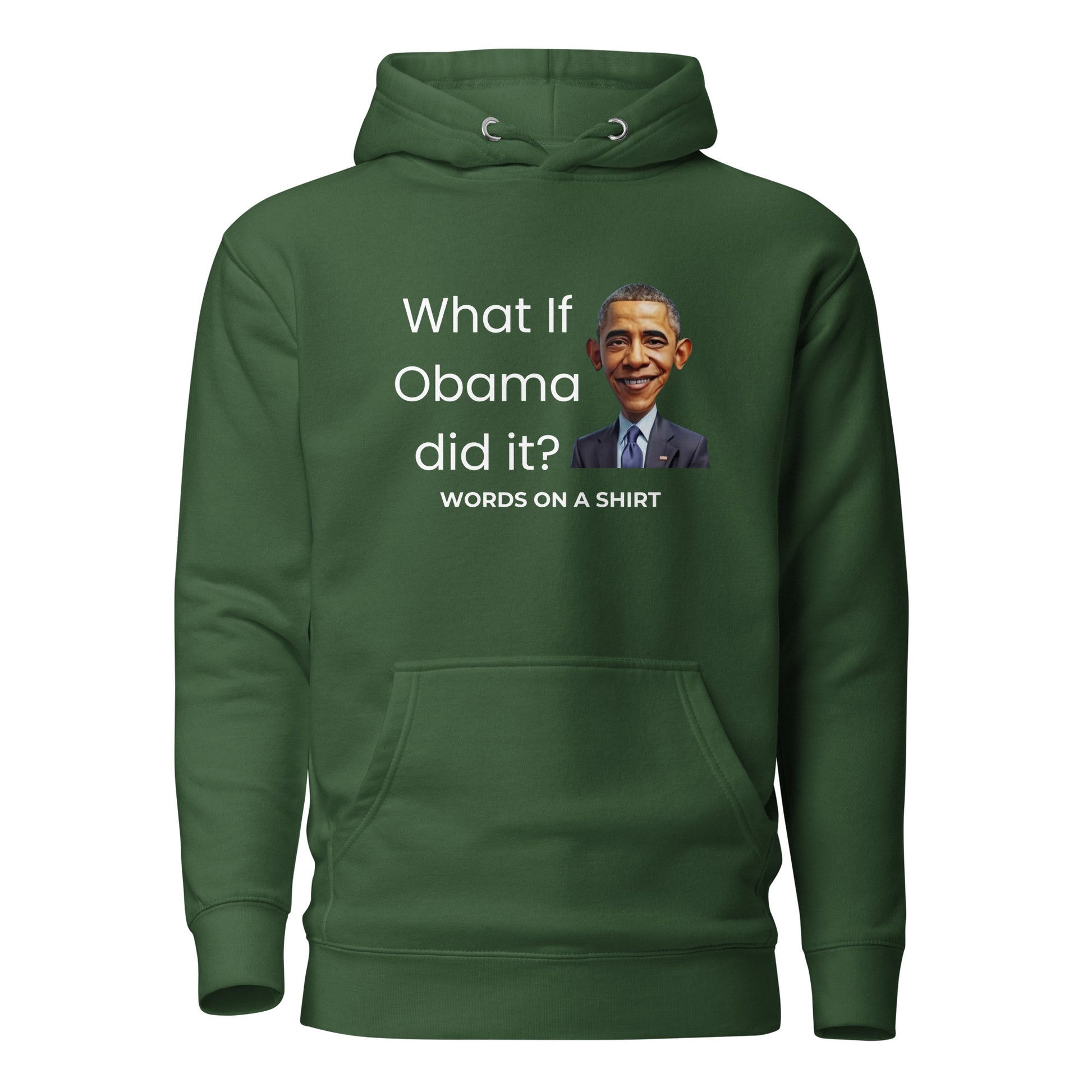 Get ready to slay in this high-quality cotton hoodie featuring a comfortable-fitted hood, matching drawstrings, and front pocket. Upgrade your style with this premium hoodie that's so dope, it'll have you asking, "What If Obama Did It?"