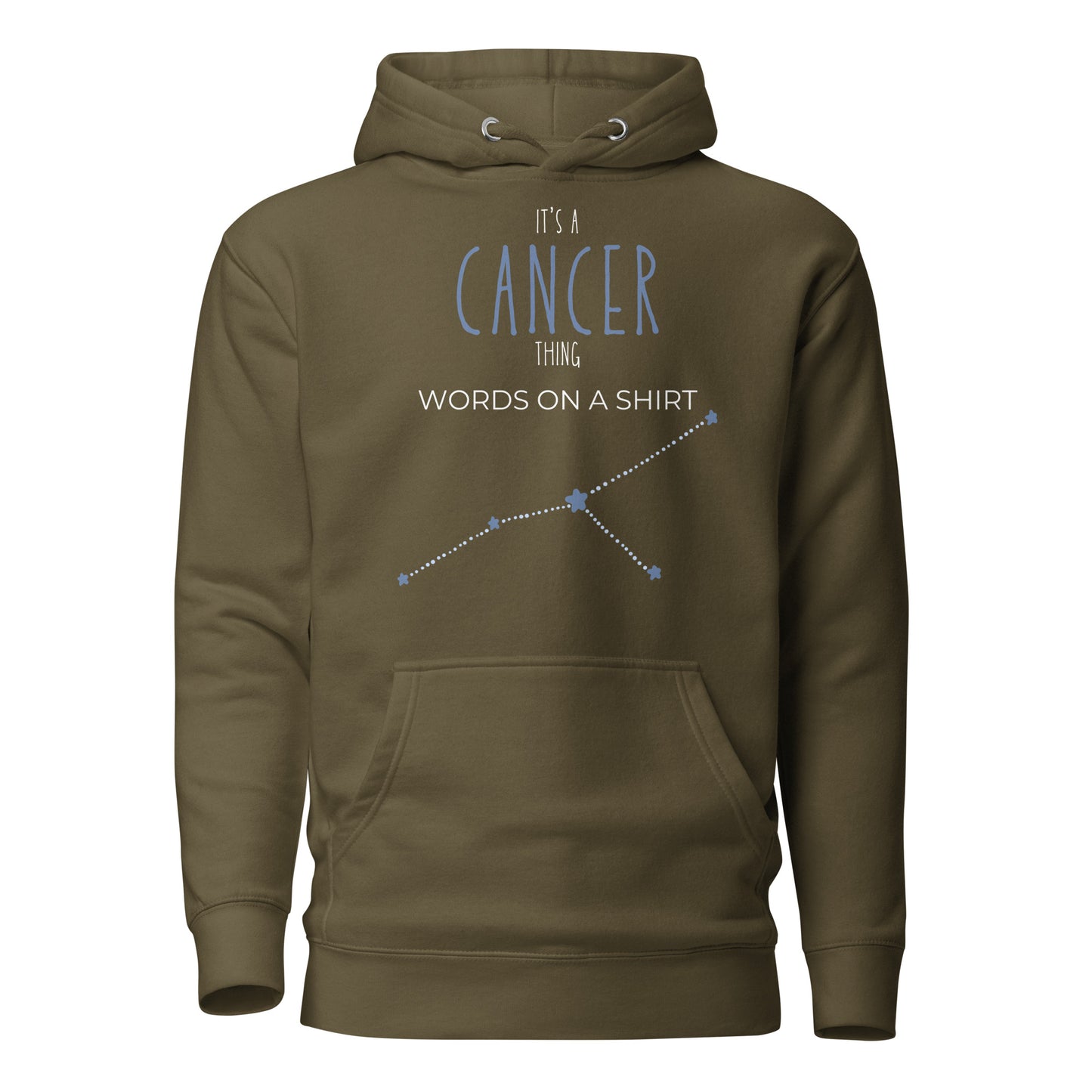 Get ready to slay with this premium Unisex Hoodie-Cancer. Made with high-quality cotton, it features a comfortable fit, a stylish hood with matching drawstrings, and a convenient front pocket. Upgrade your style game with this awesome hoodie!