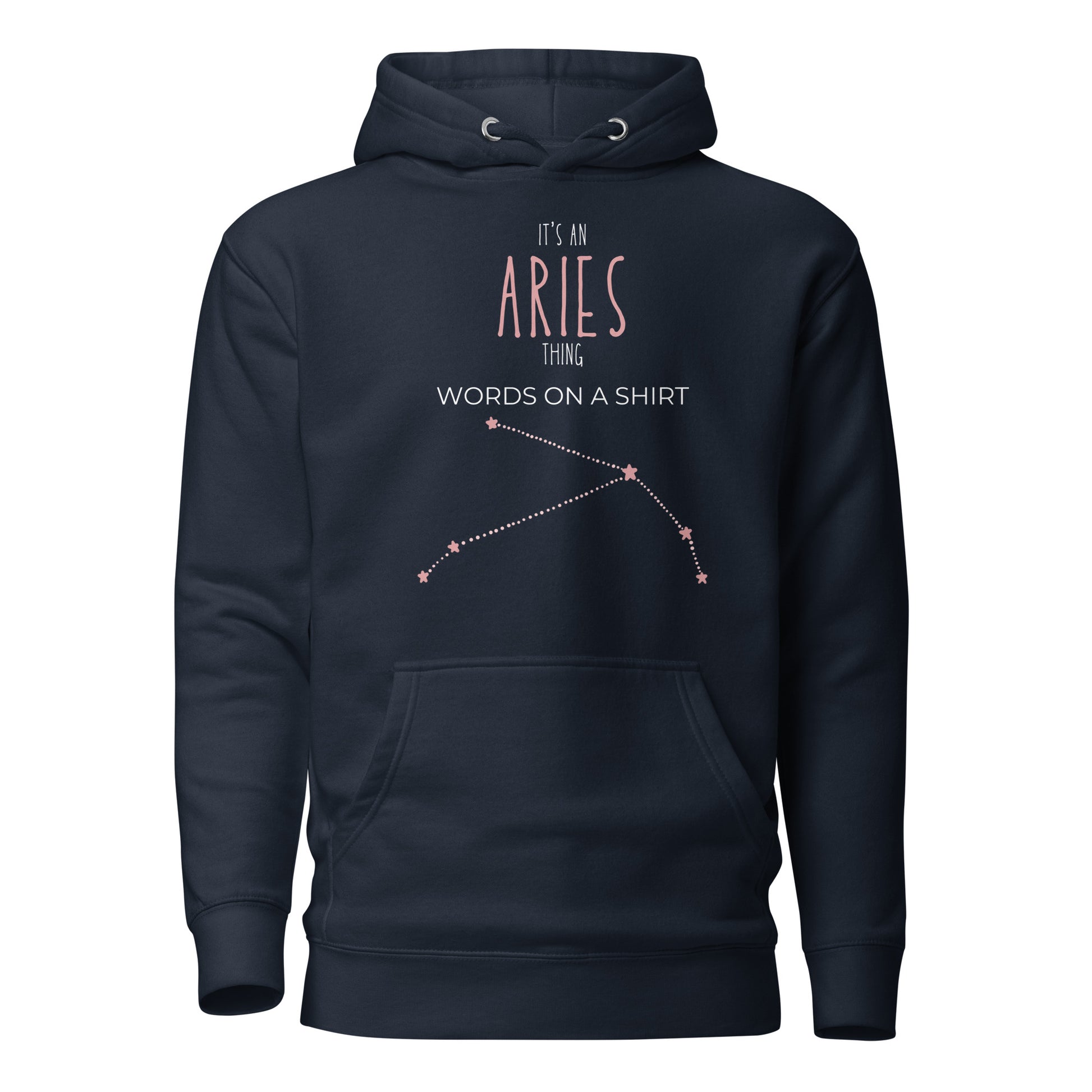 Looking to dominate? Get ready to rock this topnotch cotton hoodie, complete with a cozy hood, matching drawstrings, and convenient front pocket. Elevate your style game with this killer premium Aries hoodie.