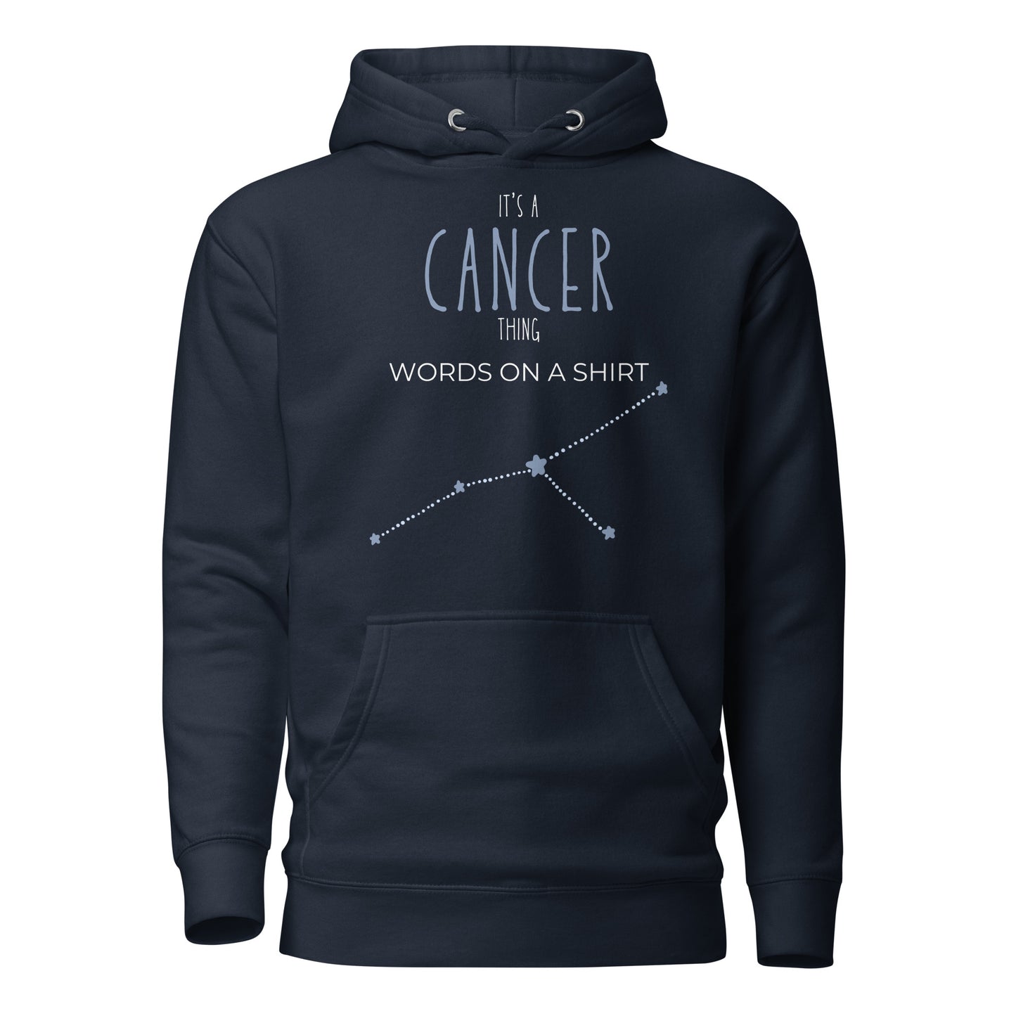 Get ready to slay with this premium Unisex Hoodie-Cancer. Made with high-quality cotton, it features a comfortable fit, a stylish hood with matching drawstrings, and a convenient front pocket. Upgrade your style game with this awesome hoodie!