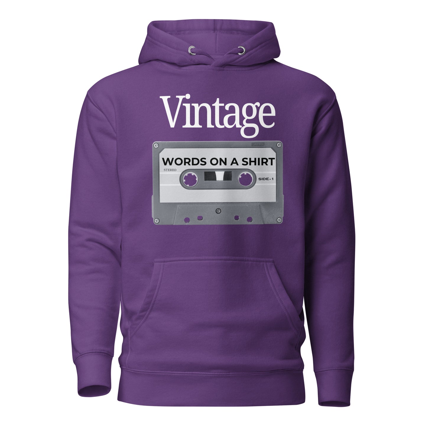 Are you ready to rock? Imagine soft, top-tier cotton, a snug hood, matching drawstrings, and a handy front pocket. Elevate your style with this awesome high-end hoodie. It's vintage cassette tape vibes all the way.