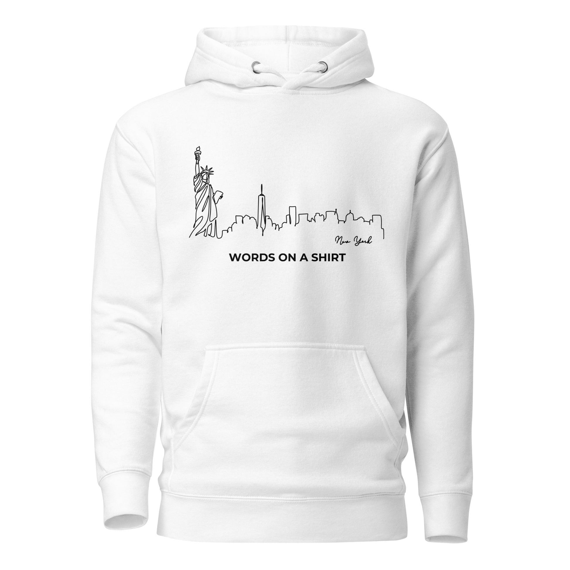 Ready to stun? Made with top-notch cotton, a cozy hood, and a front pocket, this hoodie elevates your style game. Not to mention, the design features the iconic New York Skyline.