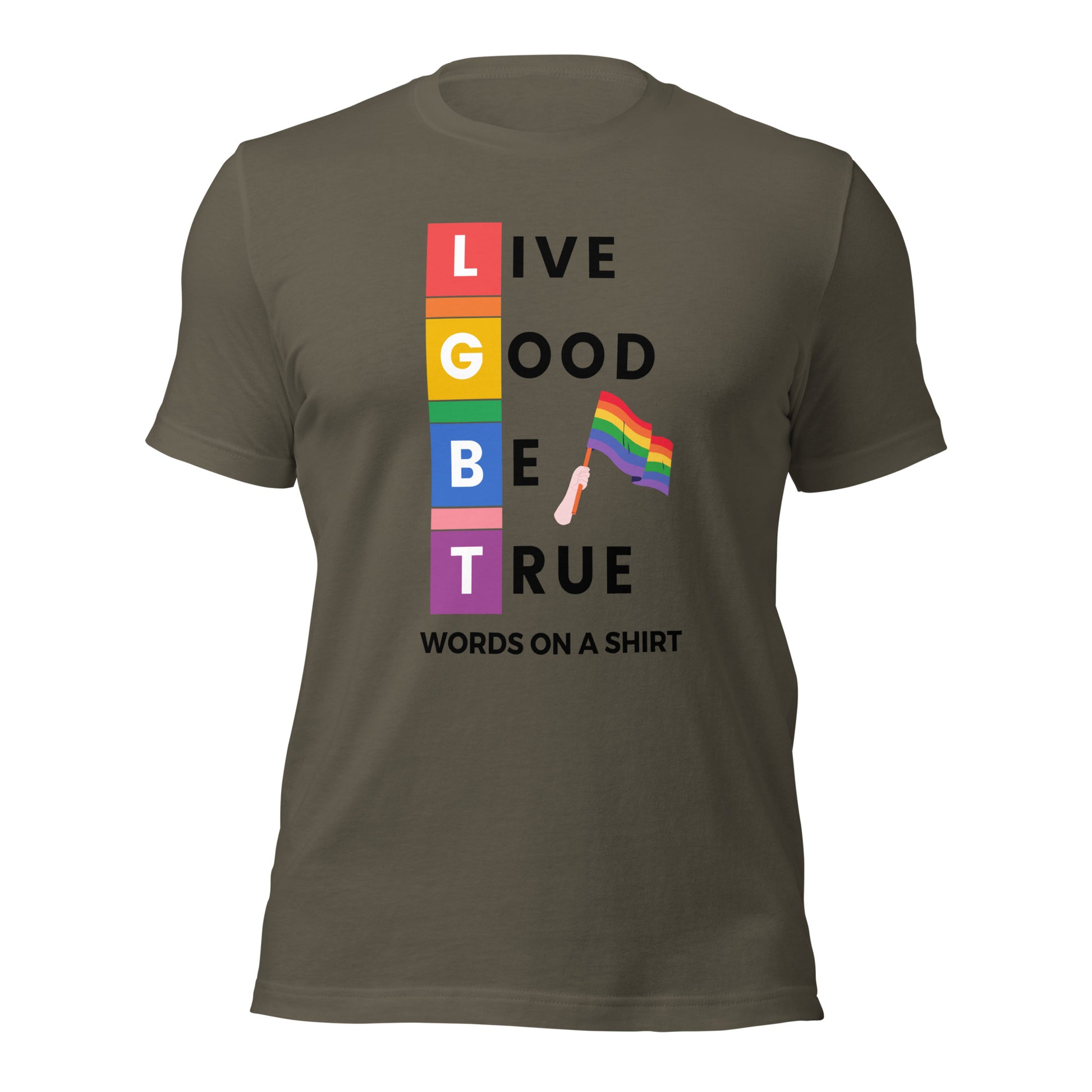 Tired of generic t-shirts? This one is the cream of the crop - incredibly comfy, breathable, and with the perfect amount of stretch. And if that's not enough, it's also LGBT! (Not to brag or anything.)