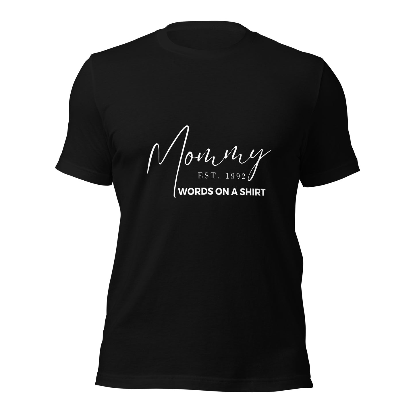 Show off the year you became a mom with our Unisex T-Shirt-Mommy Established. Made with 100% pre-shrunk cotton and side-seamed construction, this tee offers the best fit ever. Don't refuse this offer and rock your mommy status in style.