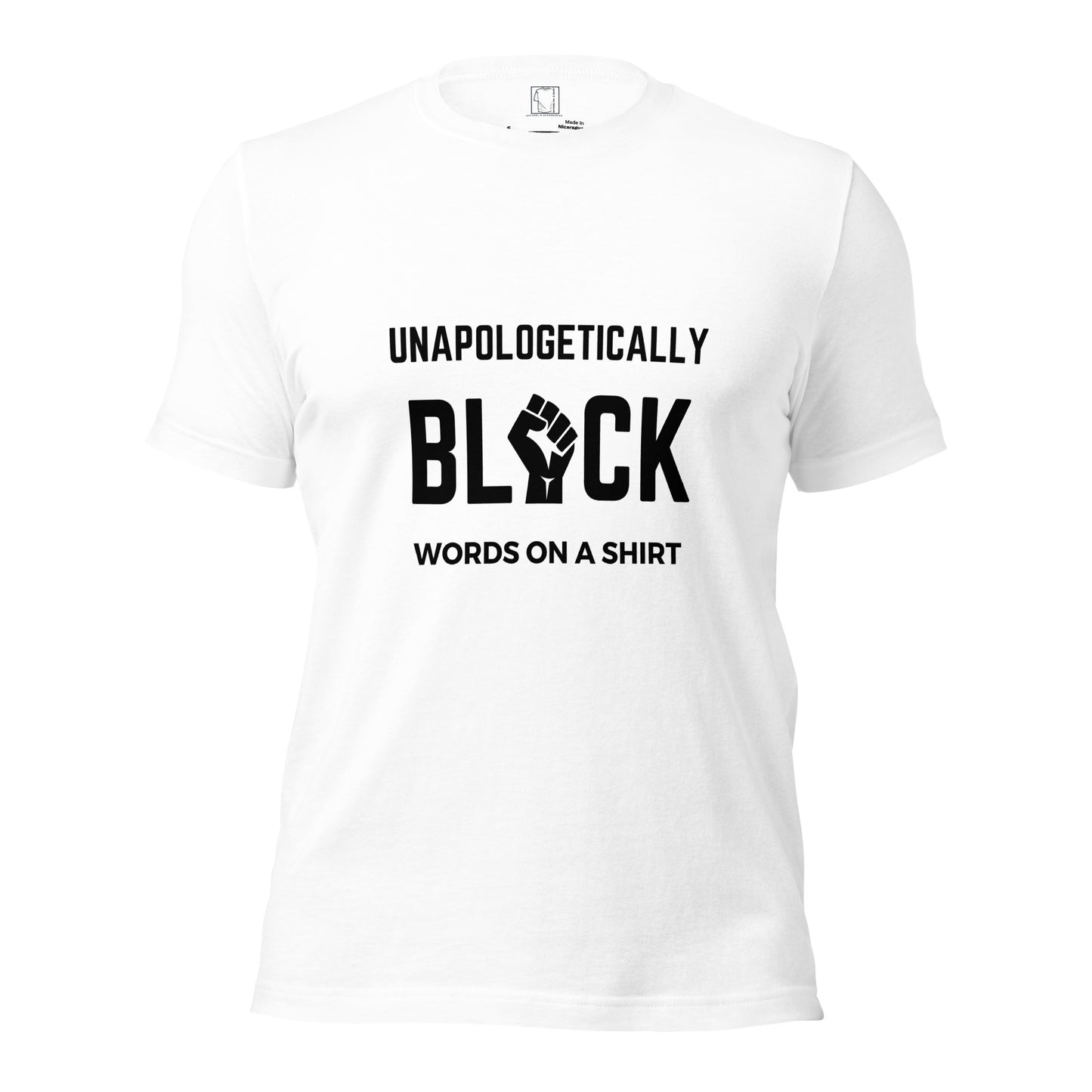 Prepare to be blown away by our unbeatable offer: a 100% cotton tee that will exceed your expectations. Say goodbye to shrinking and hello to impeccable side-seamed construction, all while rocking the best look ever. Get ready, because we are proud to be Unapologetically Black!