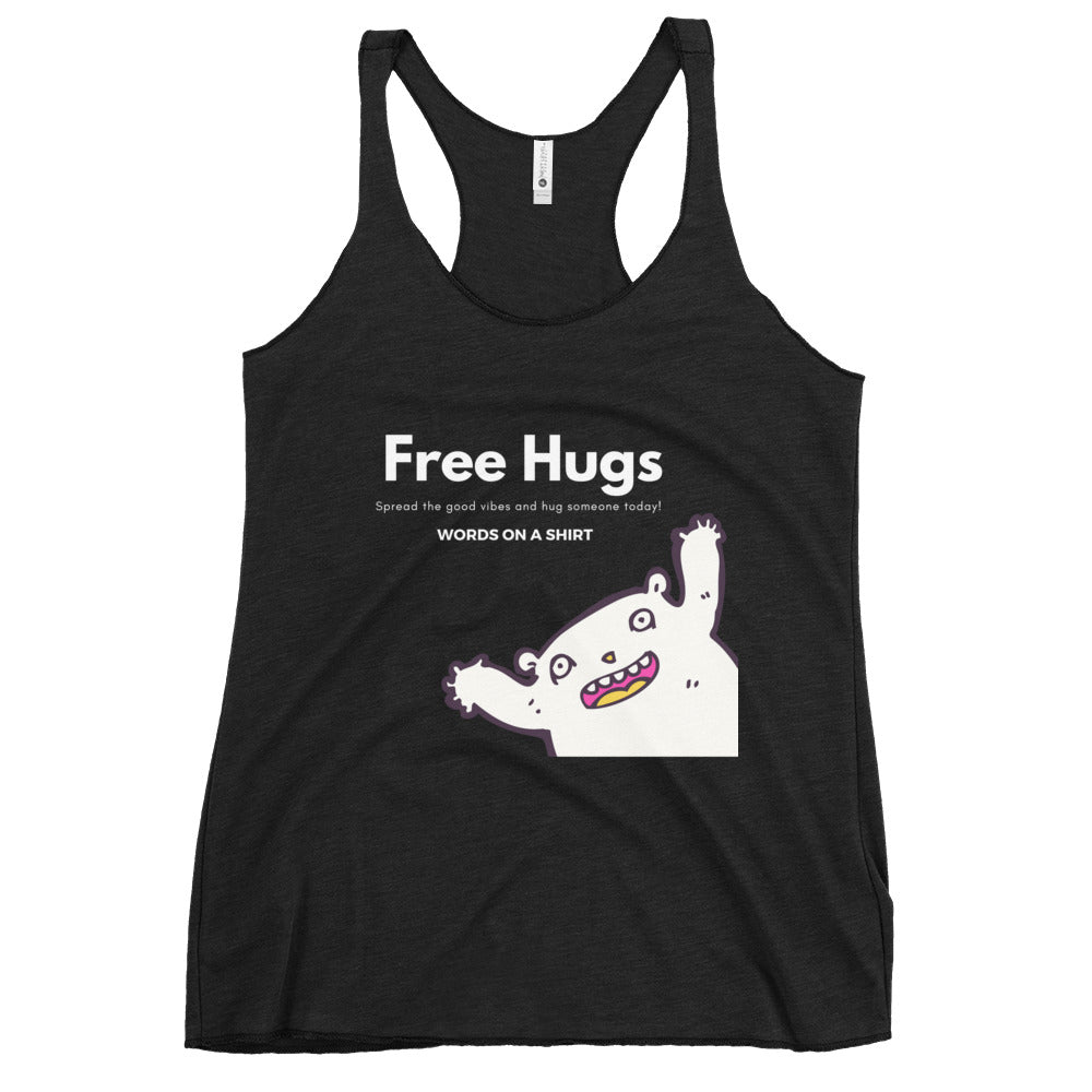 This tank is luxuriously soft, lightweight, and form-hugging with a flattering cut and raw seams for an added edge. Come and get your Free Hugs - no strings attached!